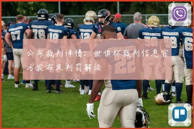 公布裁判详情：世俱杯裁判信息官方发布及判罚解读